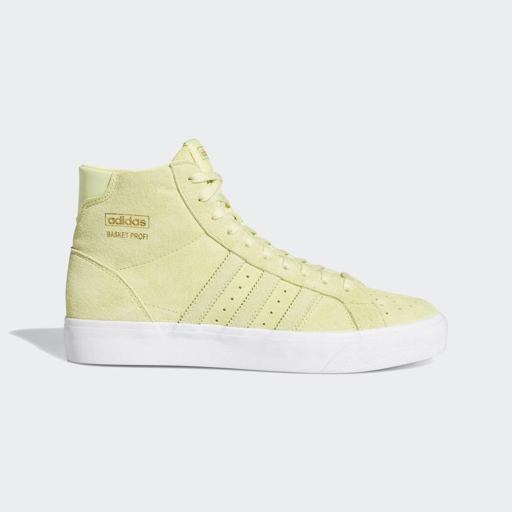 Adidas Women's Basket Profi Originals Shoes Yellow/White/Gold Metal Ireland FW3129